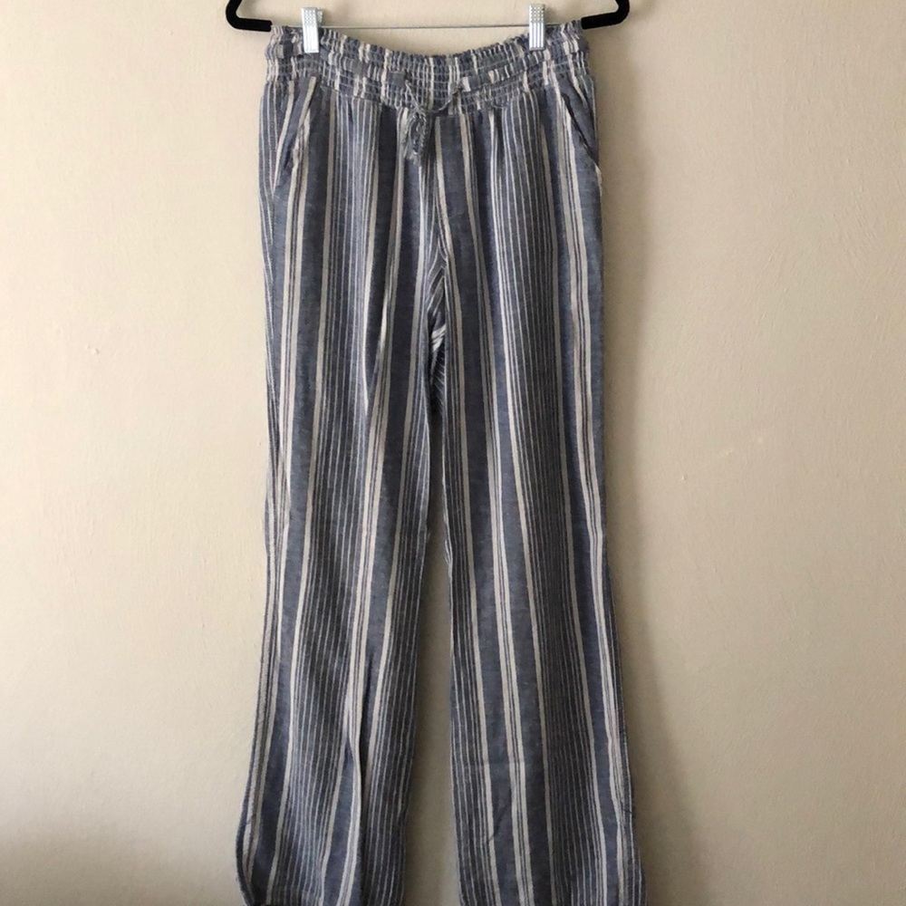 Blue striped pants